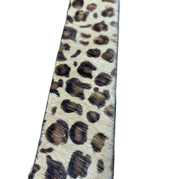 Diba True Brown/Black Large Leopard Print Belt New With Tags flawed 34.5"-38.5" - Picture 4 of 13
